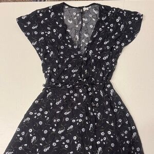 Floral Black Dress
